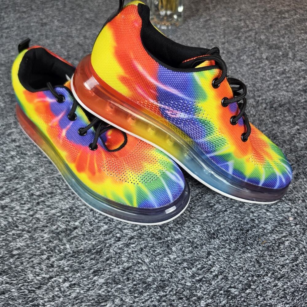 Cape Robbin Burst SS Rainbow Sneakers Men’s Size 9 Colorful Air Bubble Sole Casu